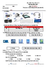 Đề kiểm tra học kỳ I môn Tin học Lớp 6 - Năm học 2018-2019 - Đề số 1